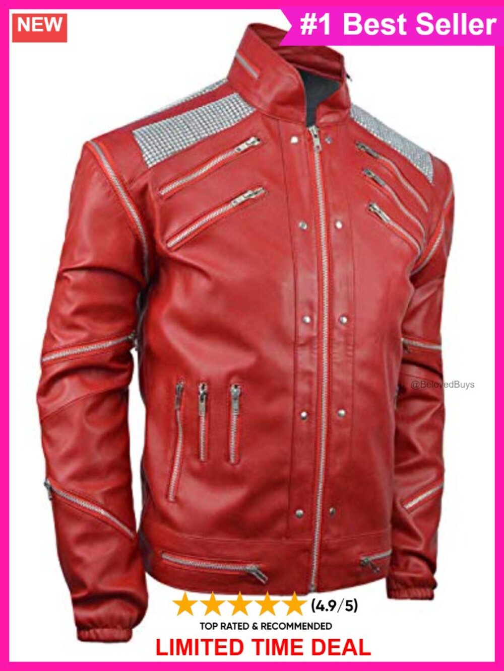 Faux Leather Moto Jacket with Zippers & Mesh, Removable Sleeves